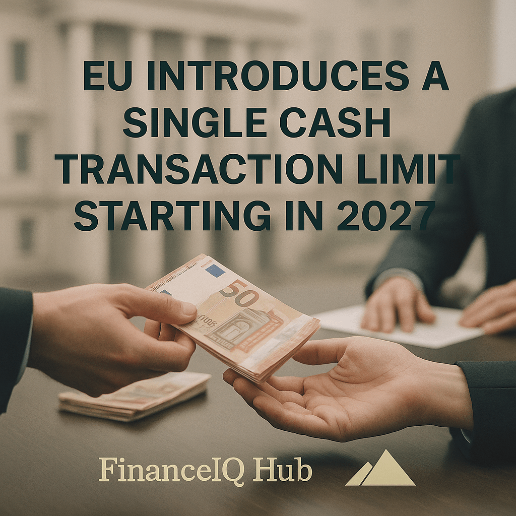 THE EUROPEAN UNION INTRODUCES A SINGLE CASH TRANSACTION LIMIT STARTING IN&nbsp;2027